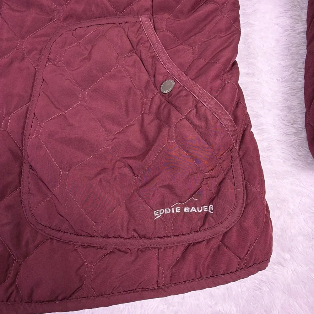 Eddie Bauer Year‎ Round Quilted Jacket Lined Women's XL Berry Outdoors Hiking